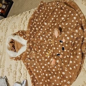 Christmas reindeer hooded cape